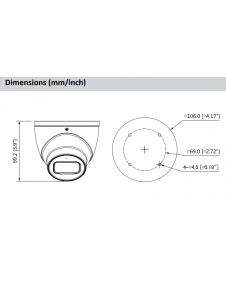 Dimensiones DH-HAC-HDW2249TN-A-NI-0360B