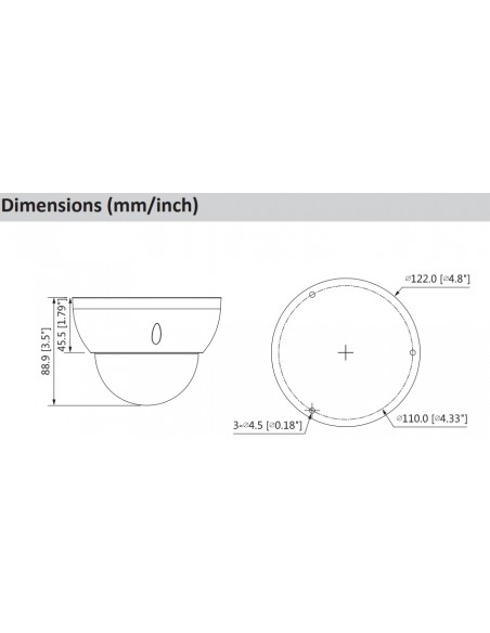 Dimensiones DH-IPC-HDBW2231RN-ZS-S2
